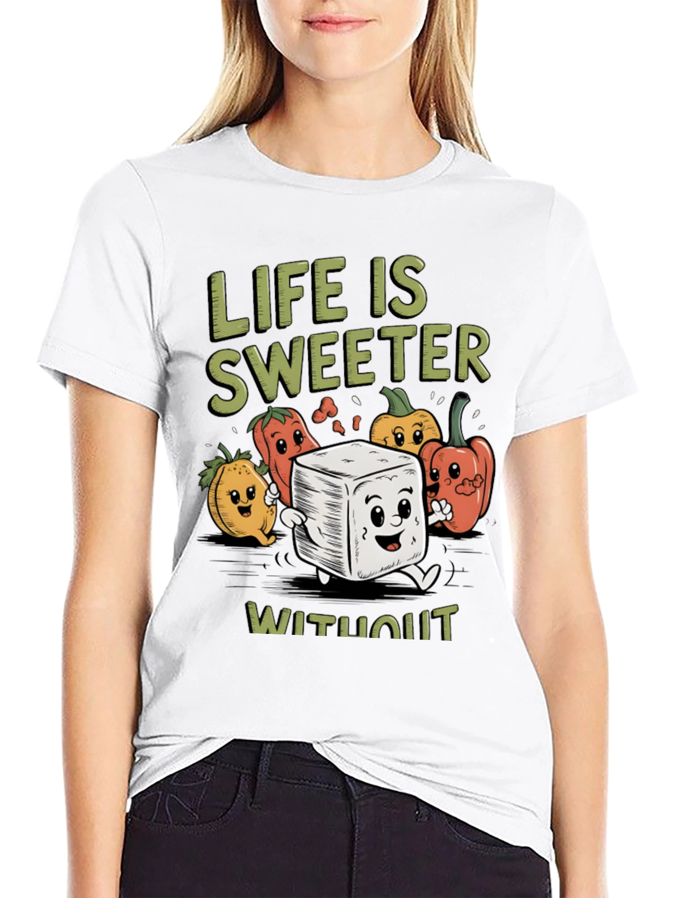Black Life is Sweeter T-Shirt - Sugar Free Humor Tee view 9