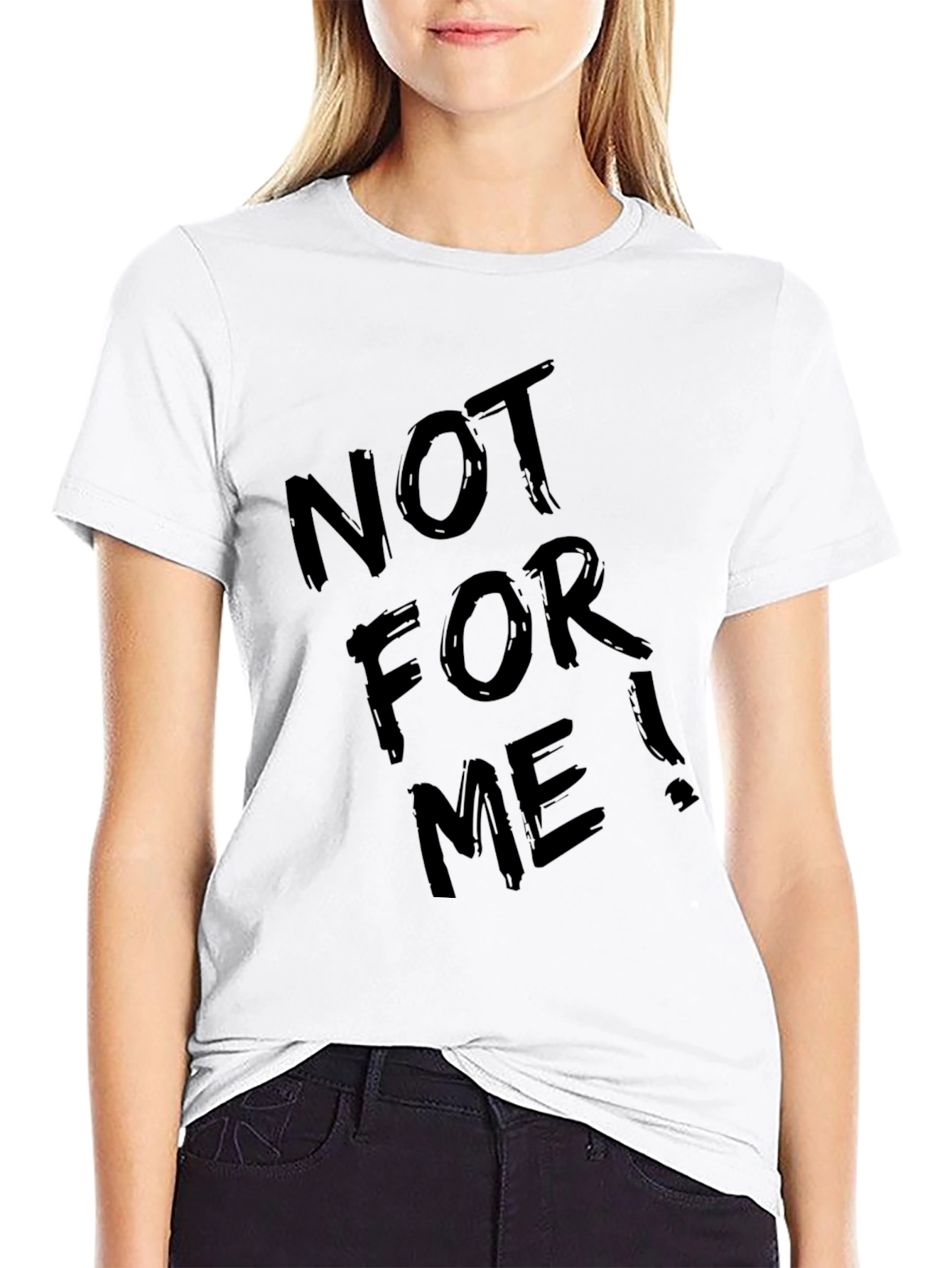Black Not For Me! Graphic Tee - Cool Black T-Shirt view 9