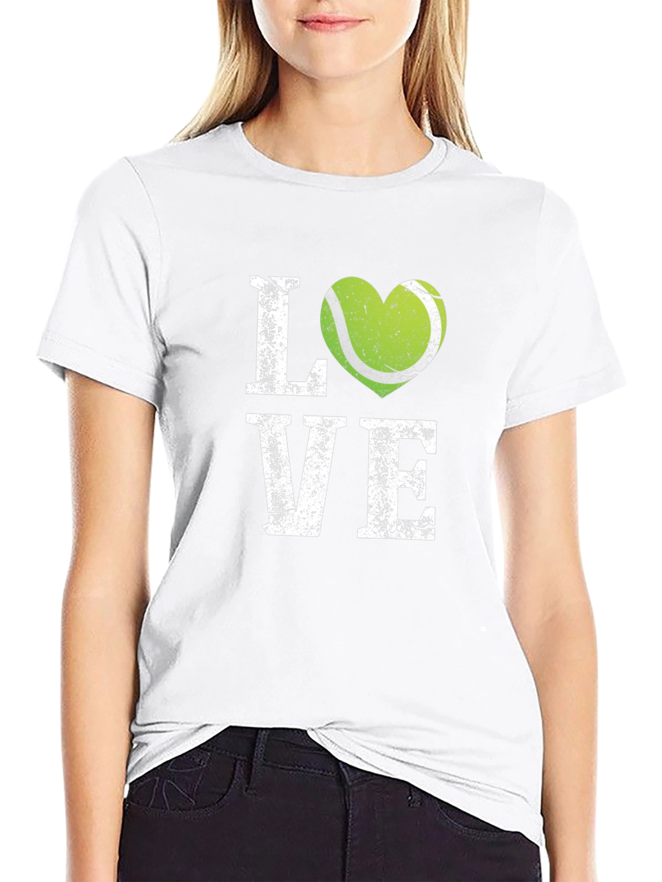 Black Tennis Love Graphic T-Shirt view 9
