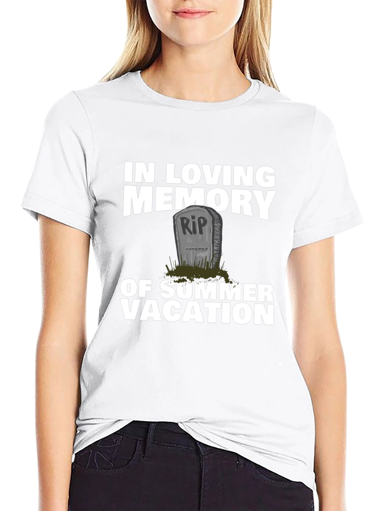 Black Summer Vacation Memorial T-Shirt view 9