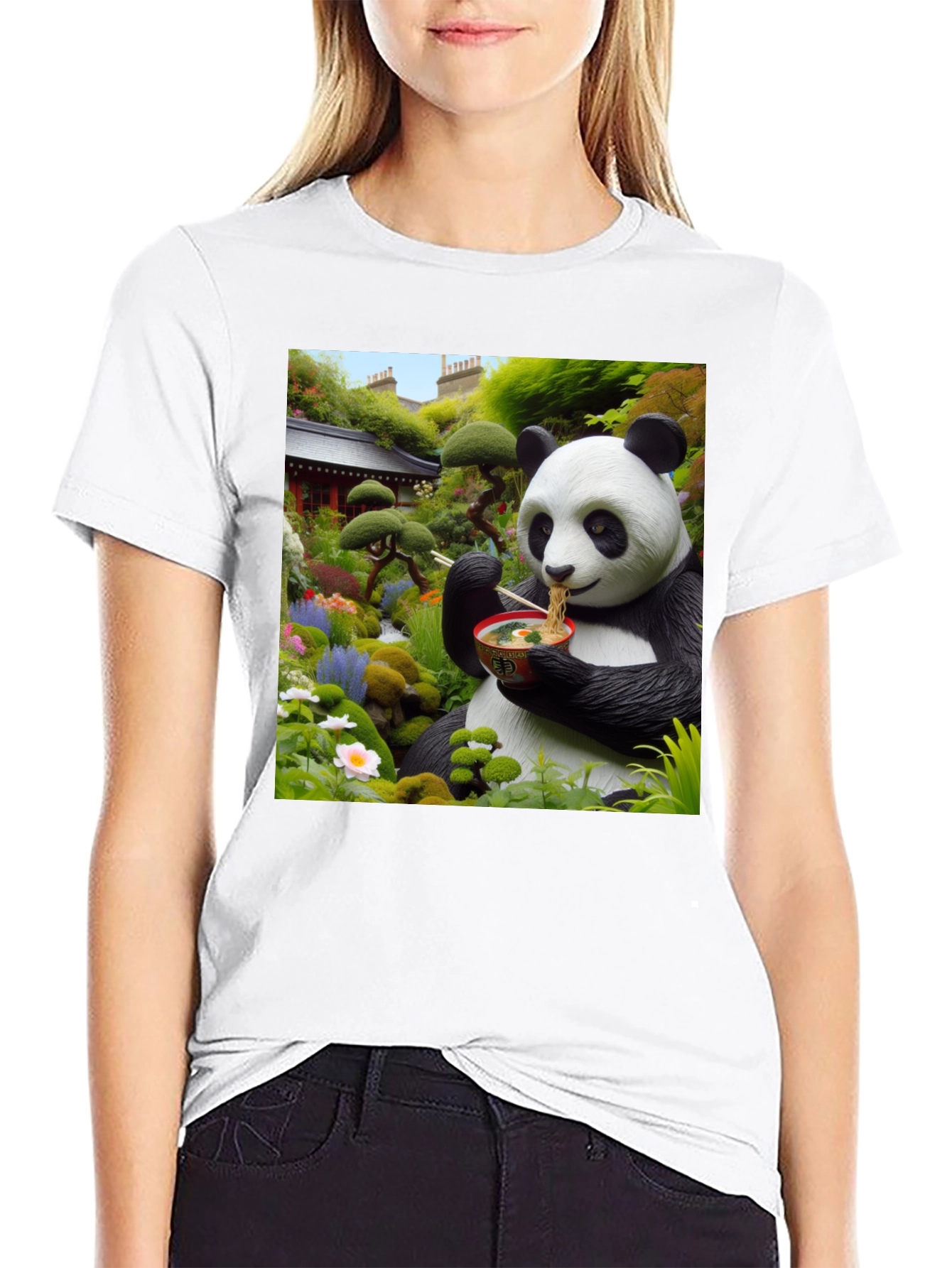 Black Panda Ramen T-Shirt view 9