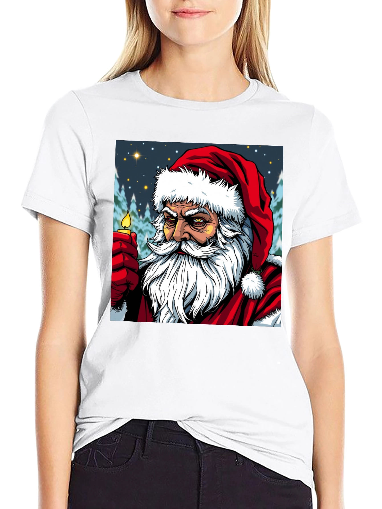 Black Santa Graphic Tee - Holiday Spirit view 9