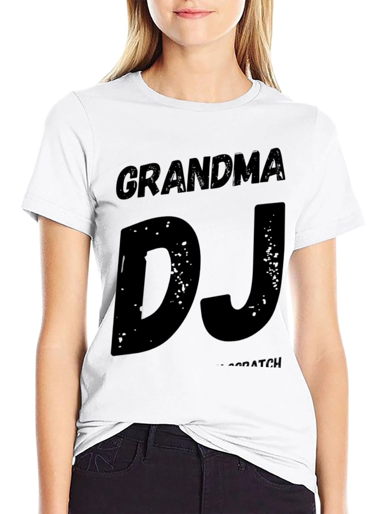 Black Grandma DJ T-Shirt - Cool Graphic Tee view 9