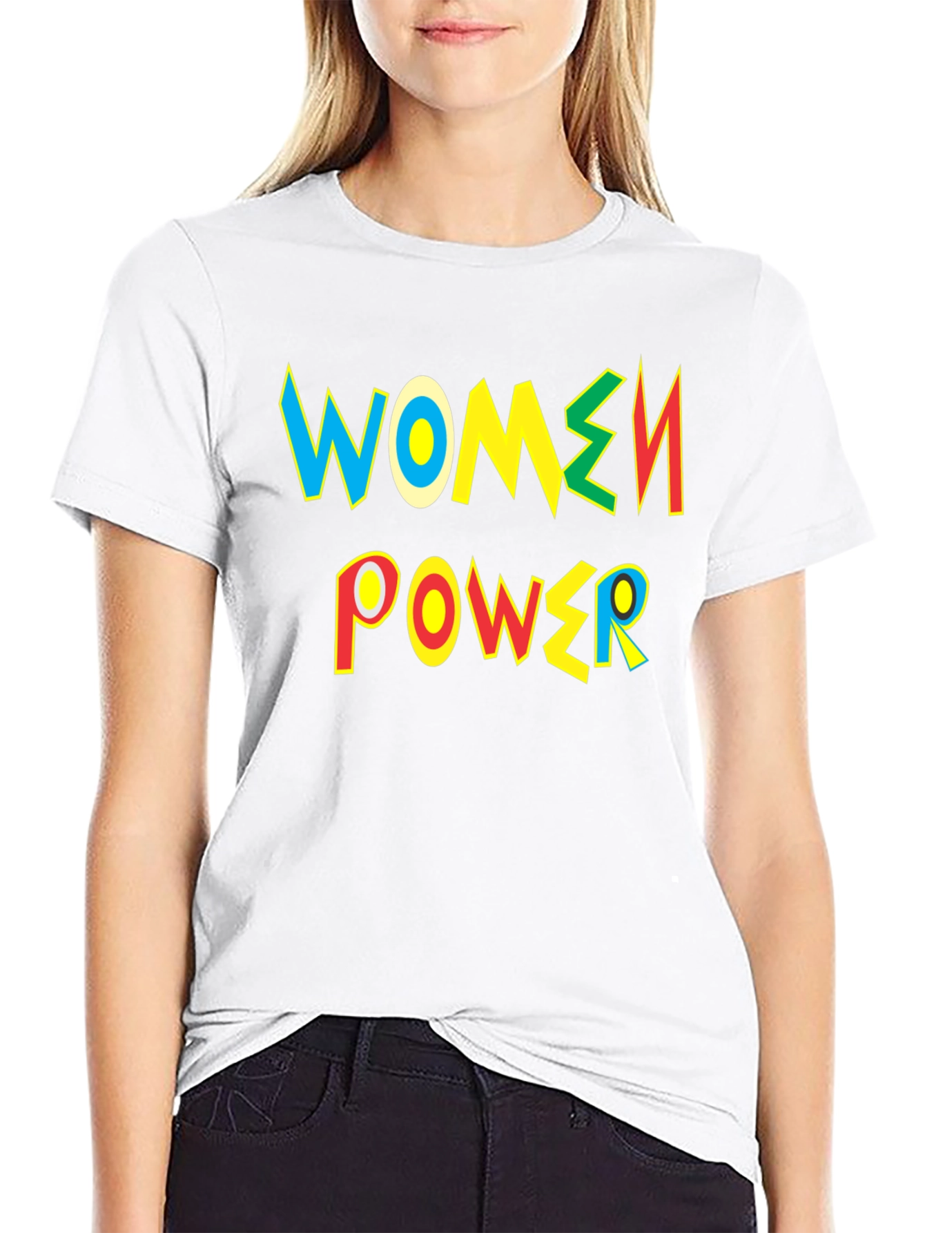 Black Women Power Black T-Shirt - Colorful Graphic Tee view 9