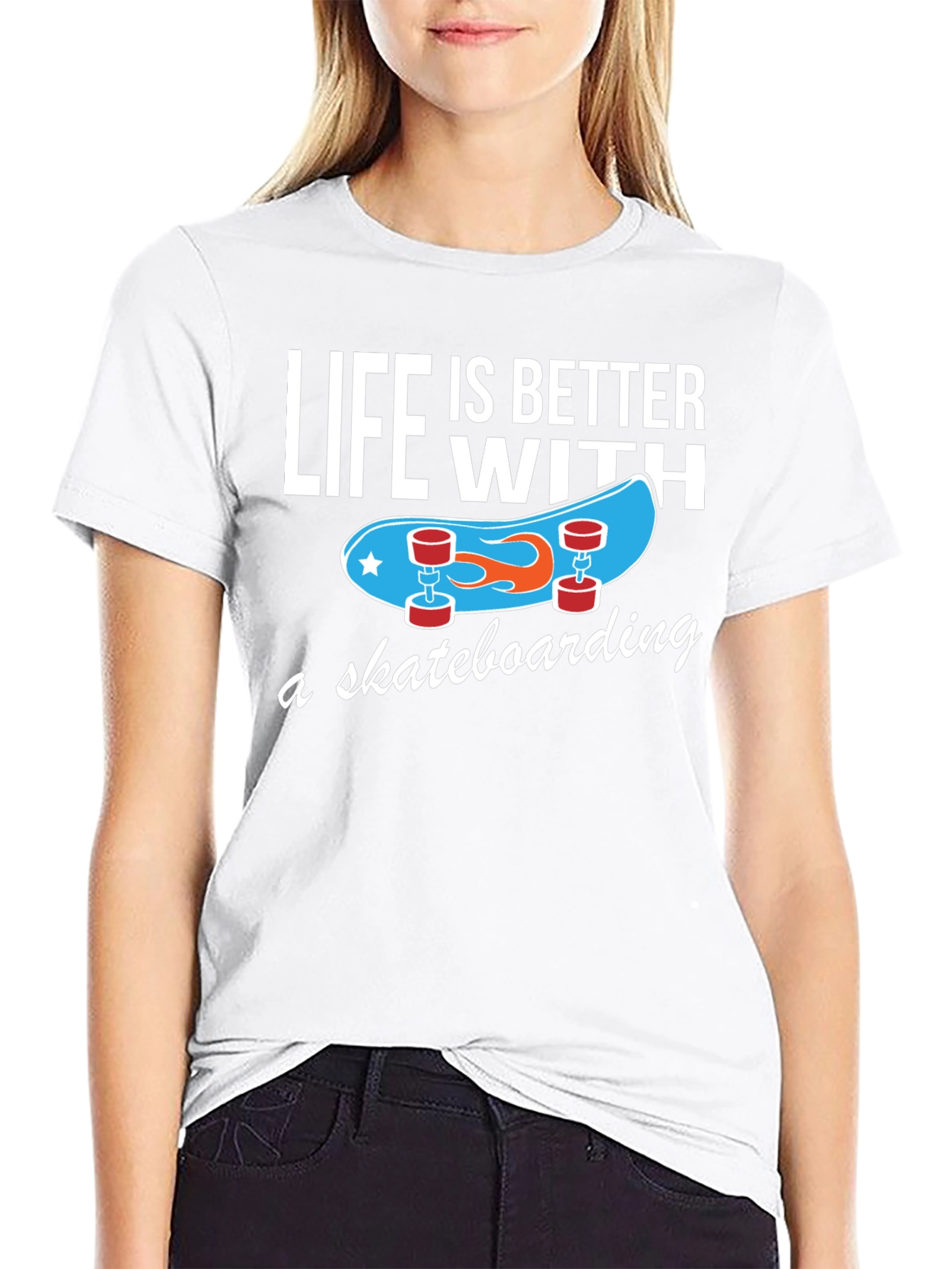 Black Life is Better With Skateboarding T-Shirt view 9