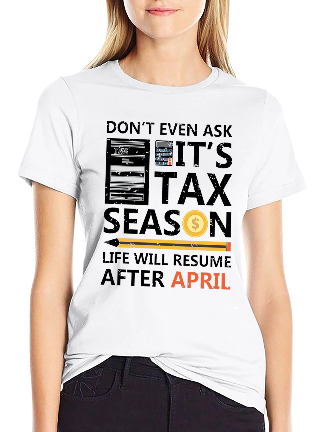 Black Don't Ask Tax Season T-Shirt view 9