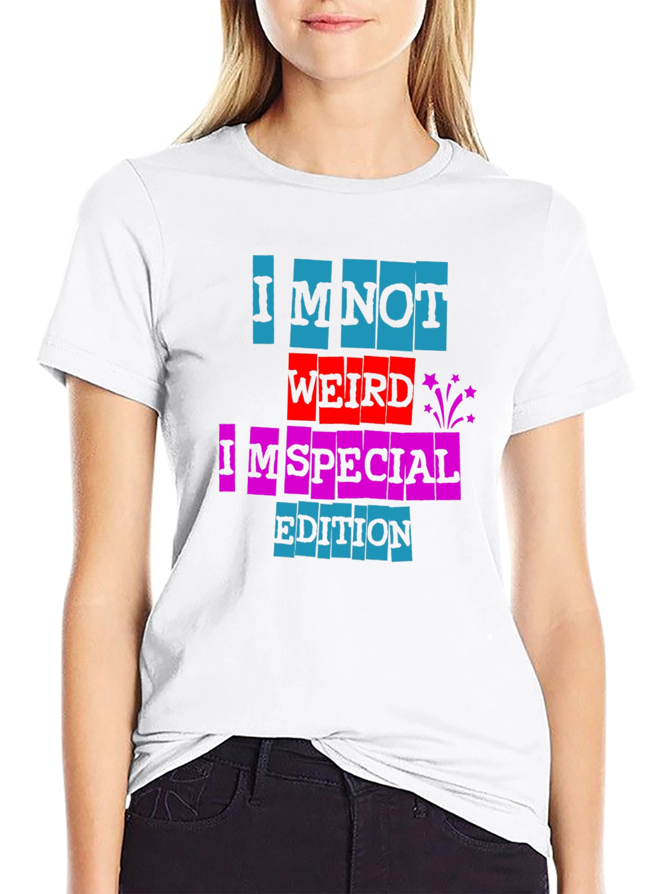 Black I'm Not Weird I'm Special Edition T-Shirt view 9