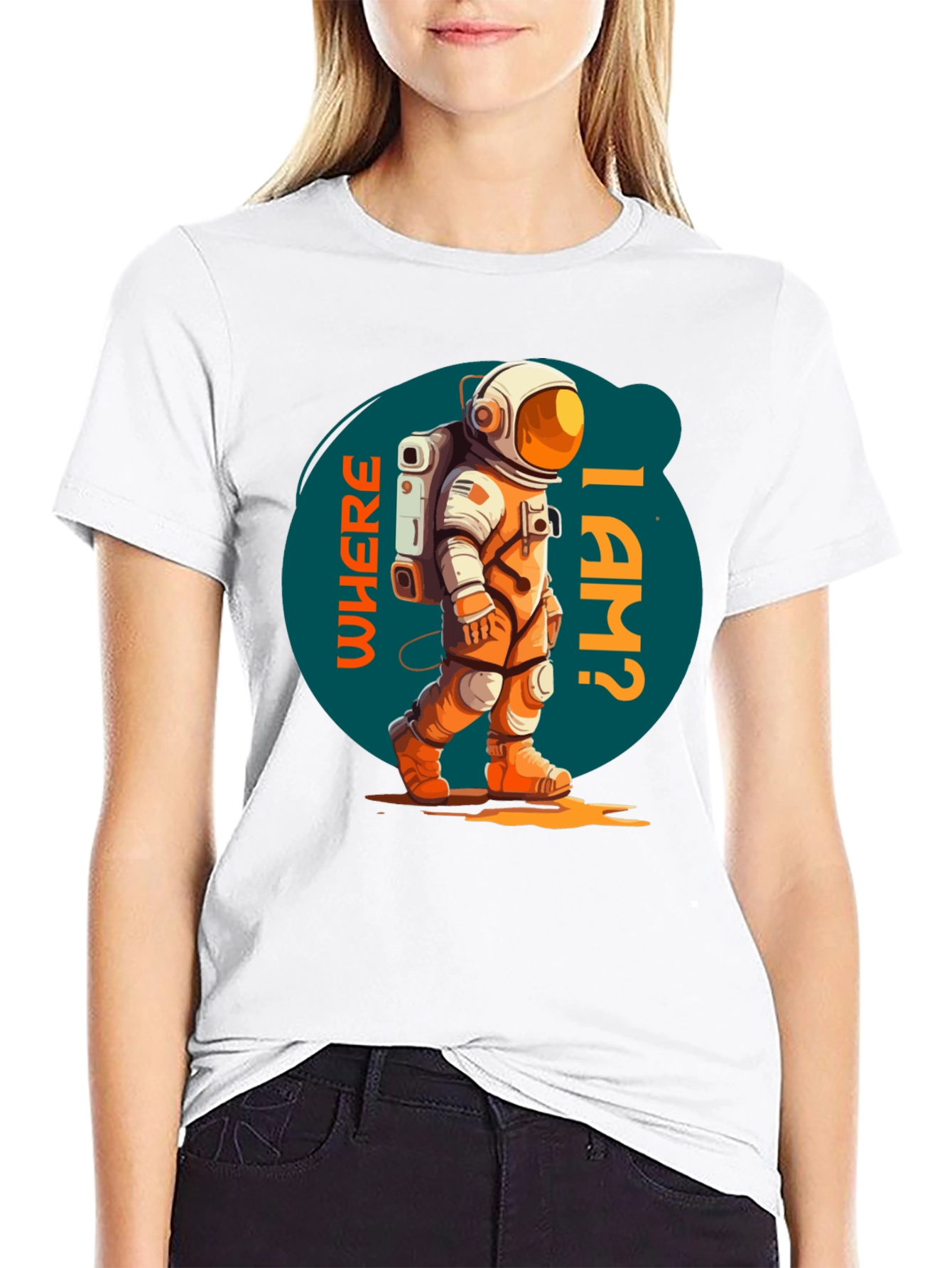 Black Astronaut 'Where I Am?' Graphic Tee view 9