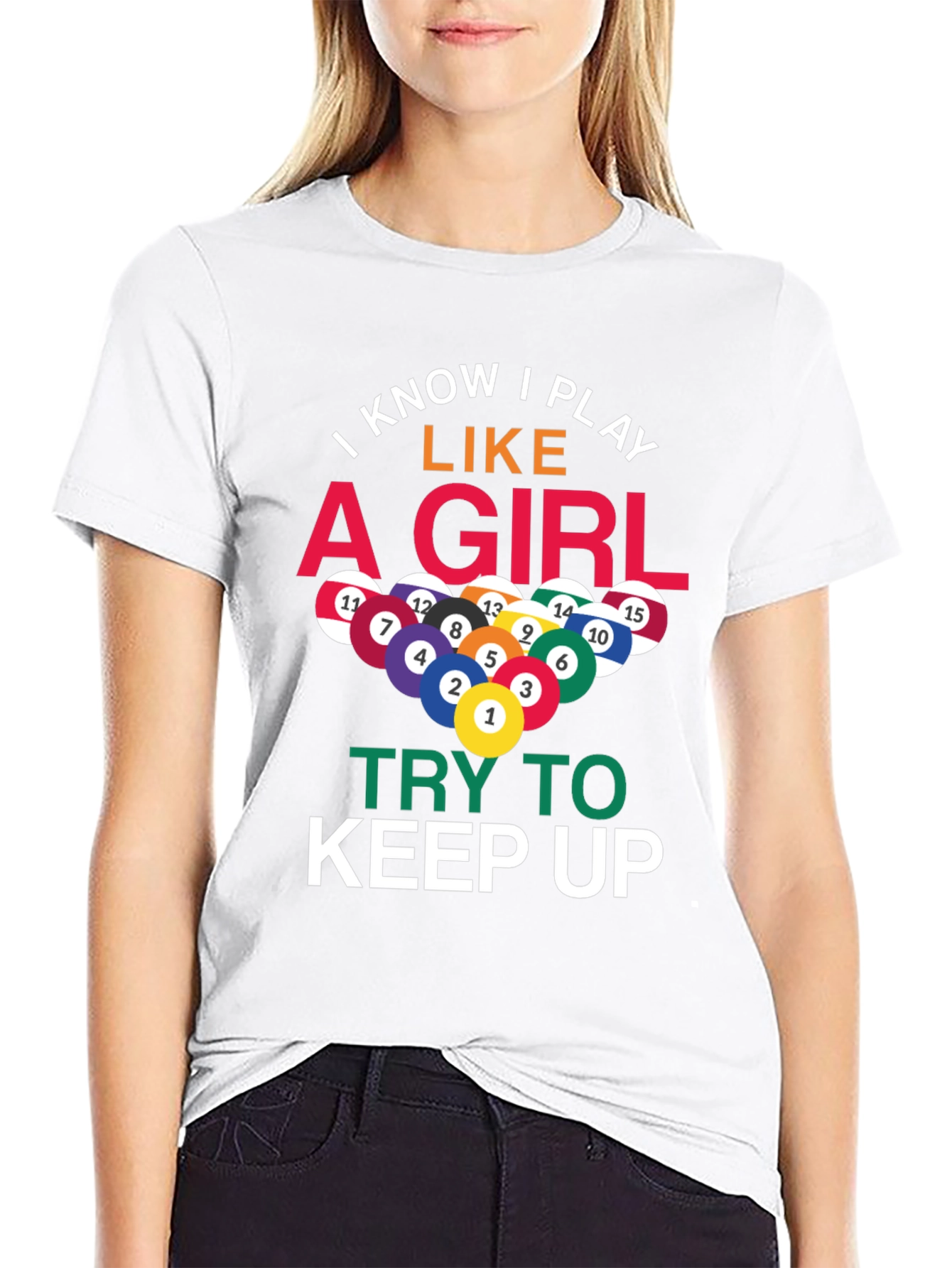 I Play Like A Girl Billiards T-Shirt - 9