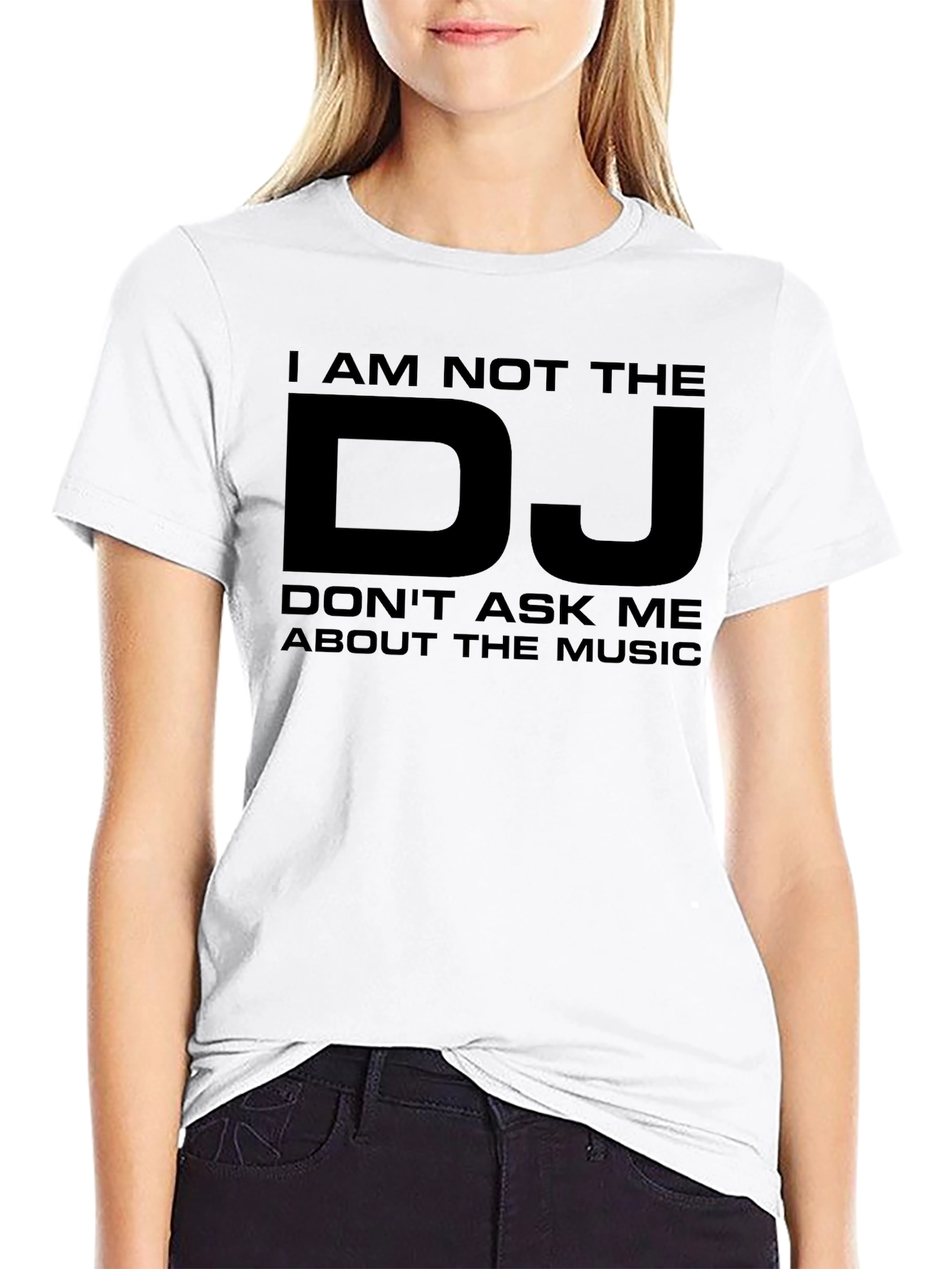 Black I Am Not The DJ T-Shirt - Funny Music Tee view 9