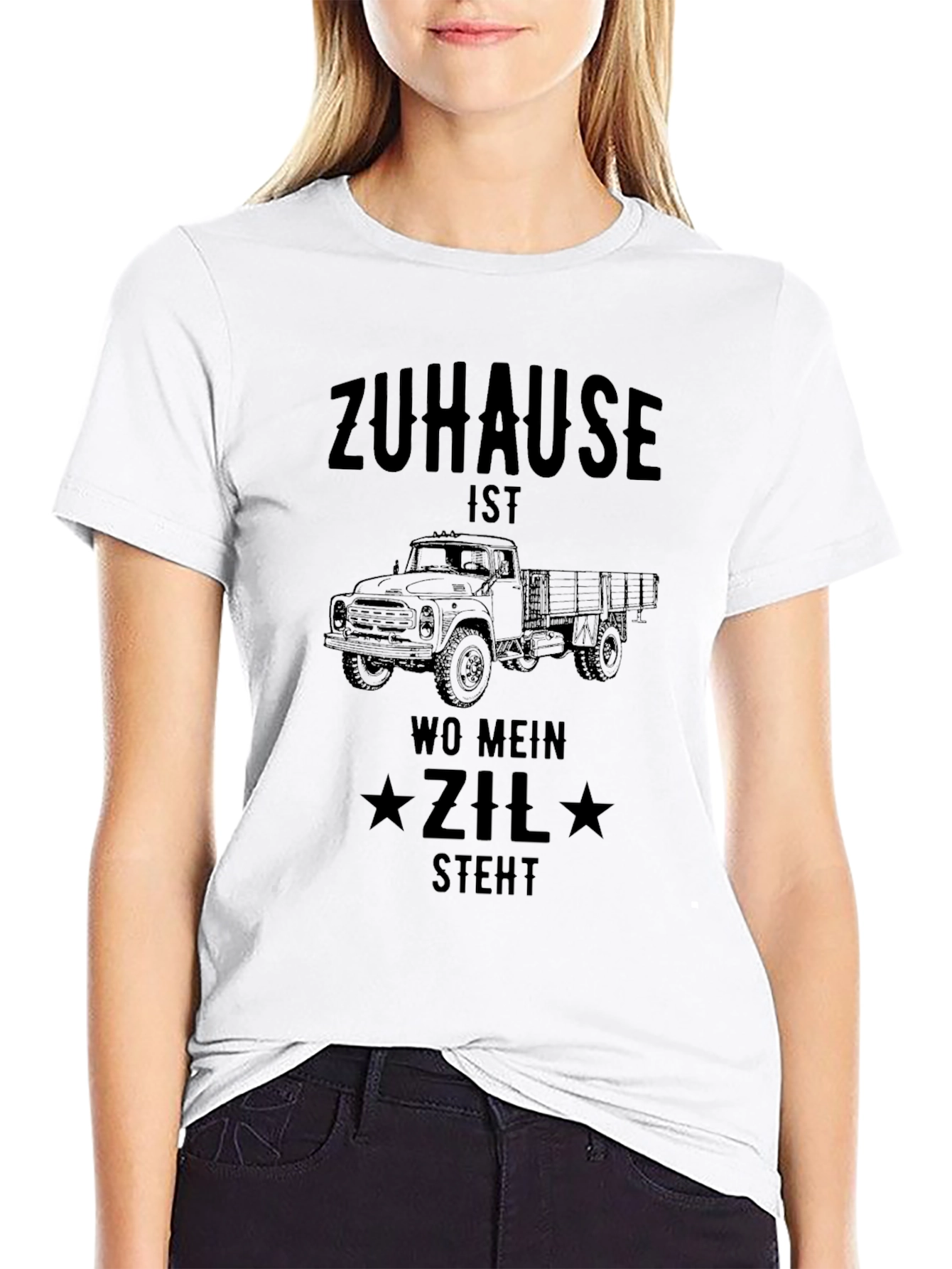 Black Zuhause Zil Truck T-Shirt - Men's Black Graphic Tee view 9