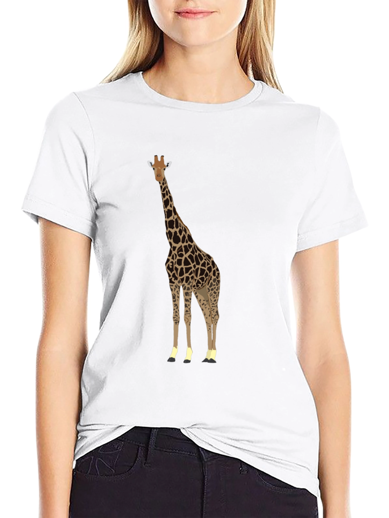 Black Giraffe Graphic Tee - Stylish Animal Print T-Shirt view 9