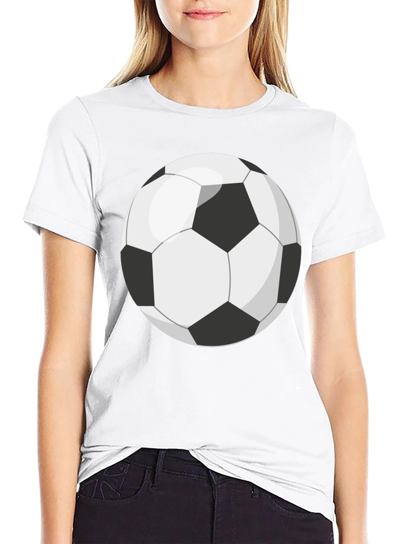 Black Soccer Ball Graphic T-Shirt view 9