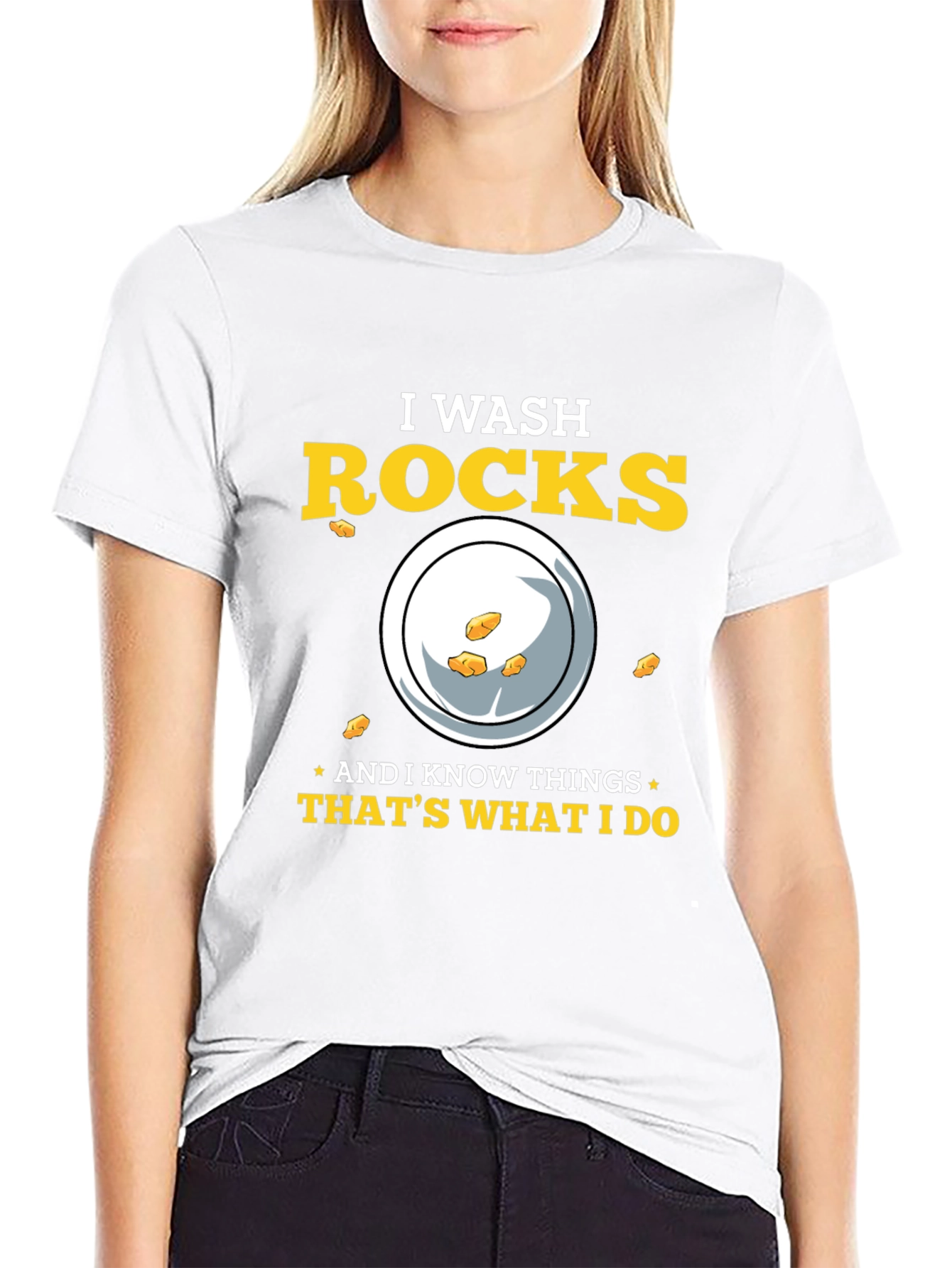 Black I Wash Rocks T-Shirt - Gold Prospecting Tee view 9
