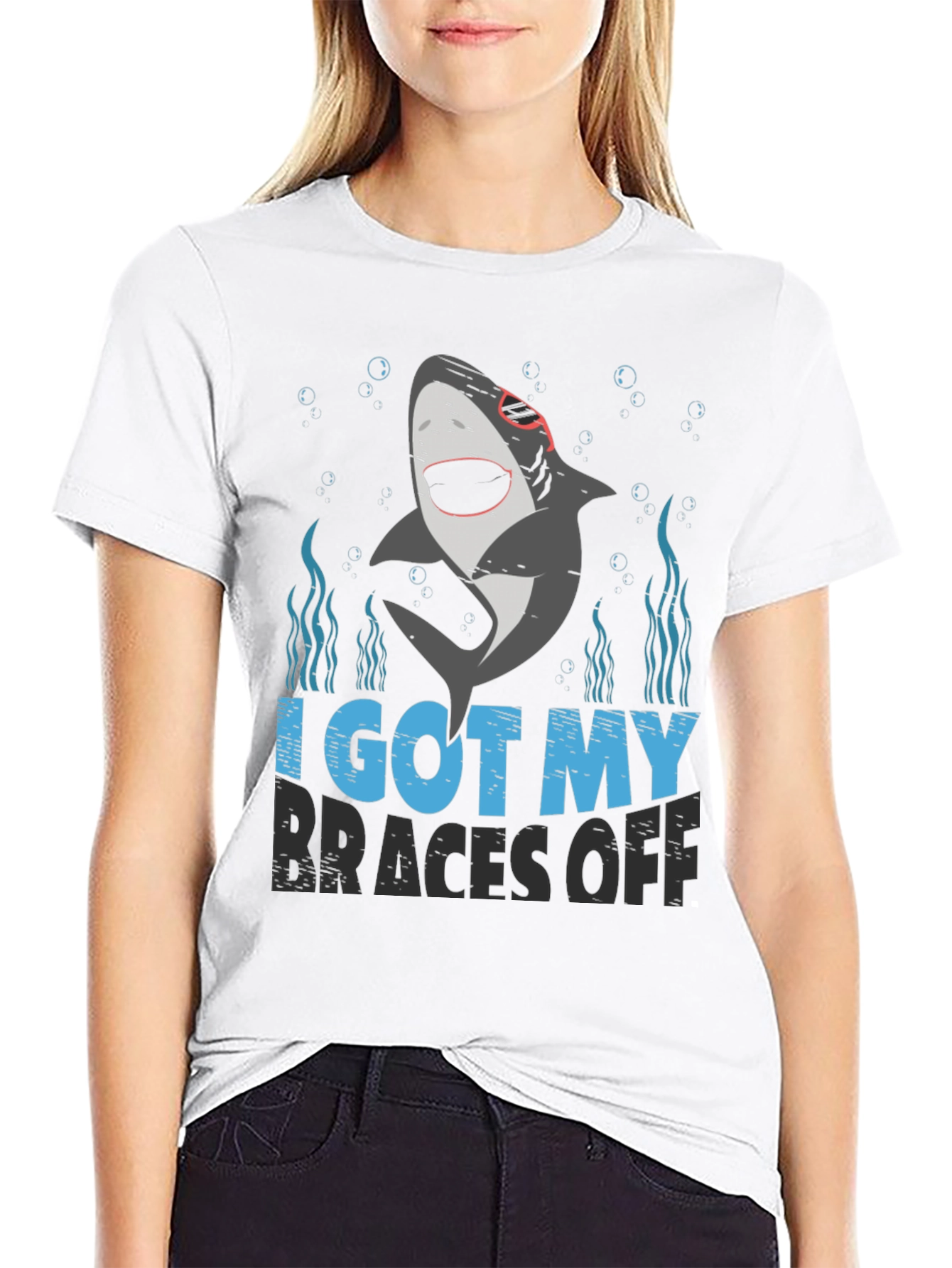 Black Shark "Braces Off" Graphic Tee - Black view 9