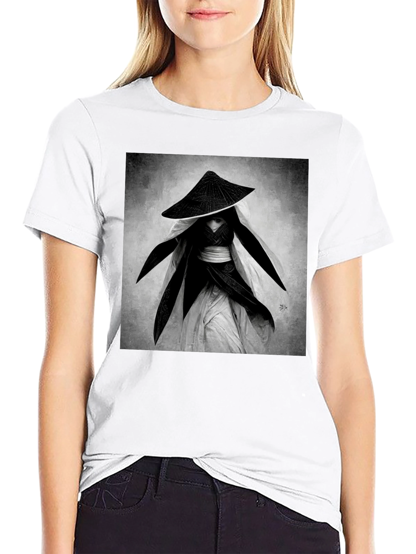 Black Samurai Warrior Graphic Tee - Black view 9