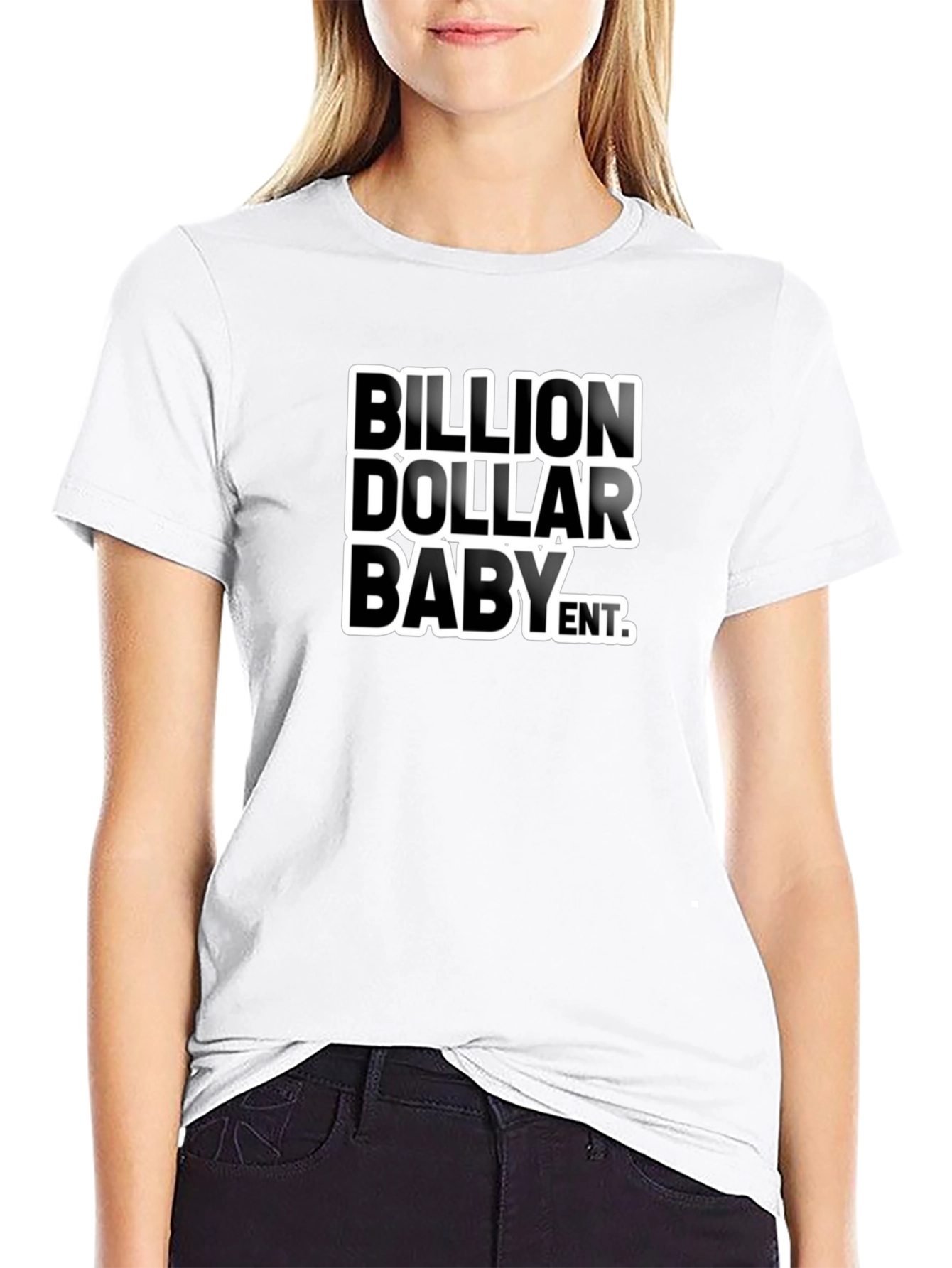 Black Billion Dollar Baby Graphic Tee - Black Cotton Blend view 9