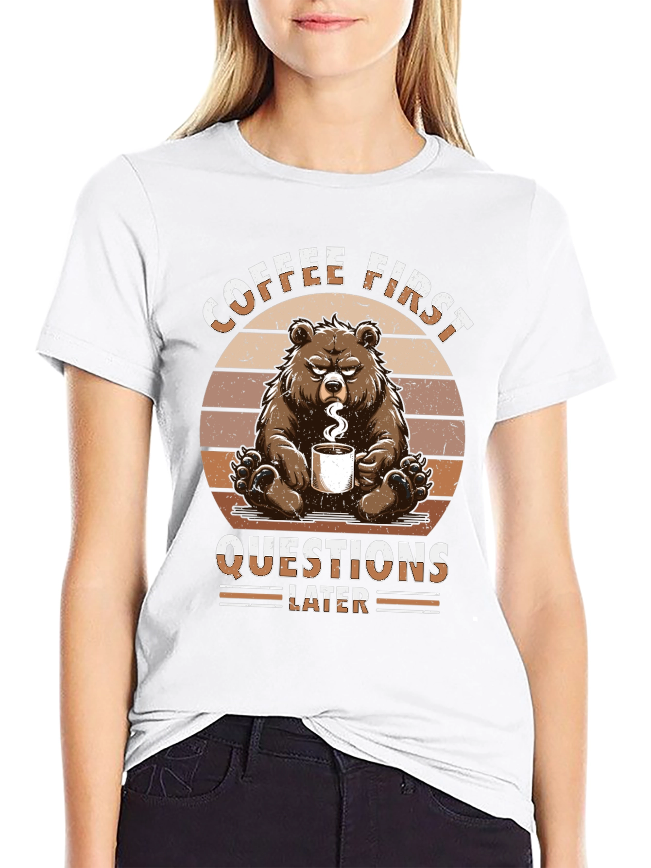 Black Coffee First Bear Graphic T-Shirt view 9