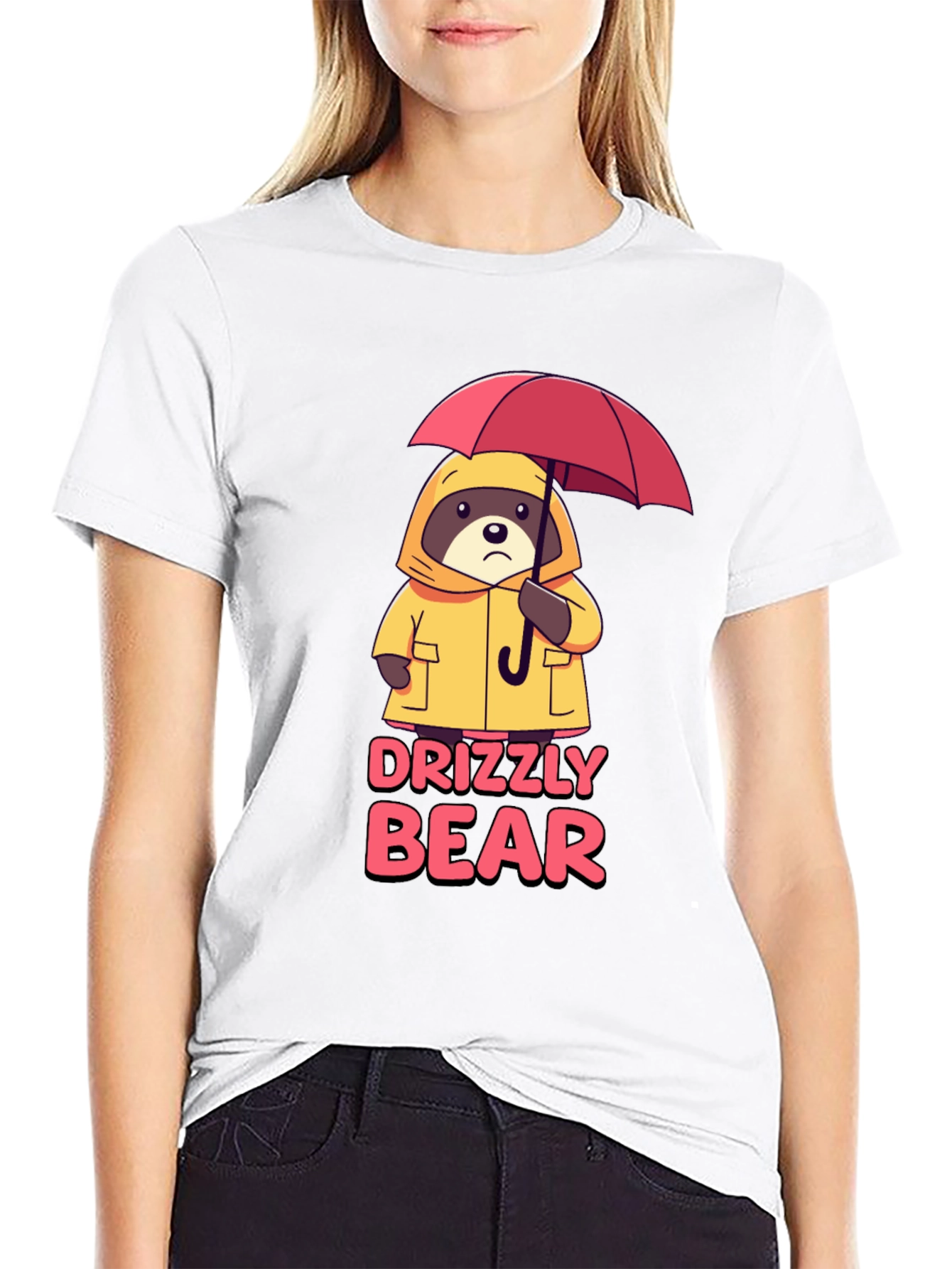 Black Drizzly Bear Graphic Tee - Black T-Shirt view 9