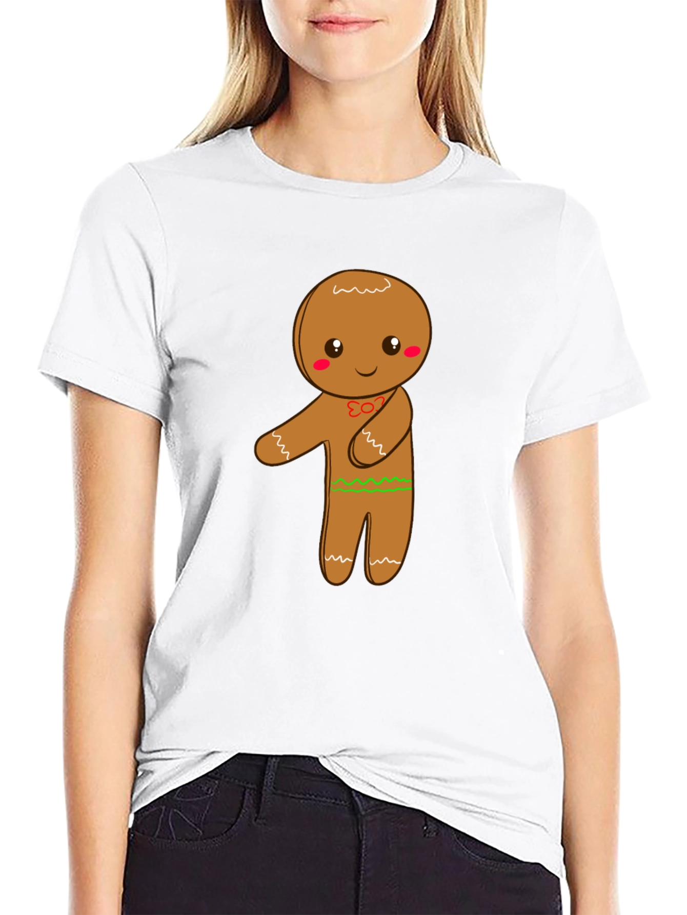 Black Gingerbread Man Graphic Tee view 9