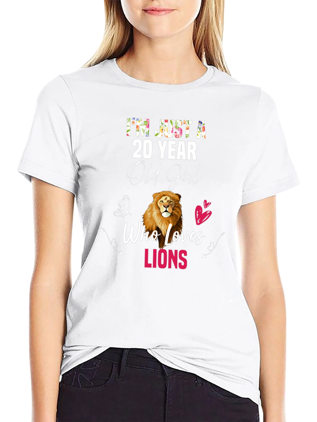 Black 20 Year Old Girl Lion Lover T-Shirt view 9