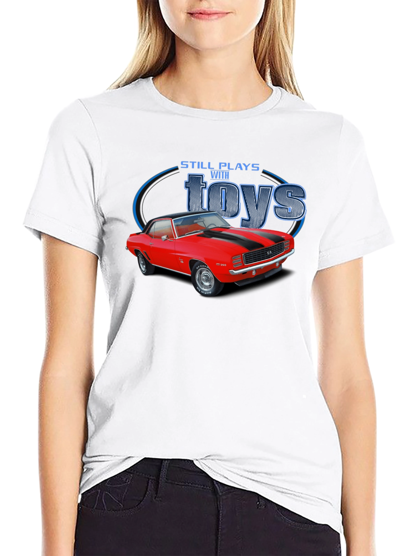 Black Still Plays With Toys Classic Car Graphic T-Shirt view 9
