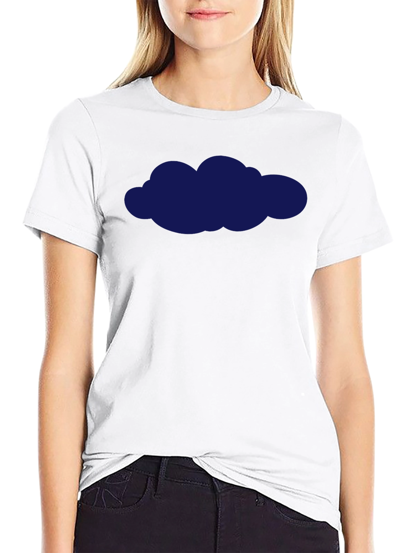 Black Navy Cloud Graphic T-Shirt view 9