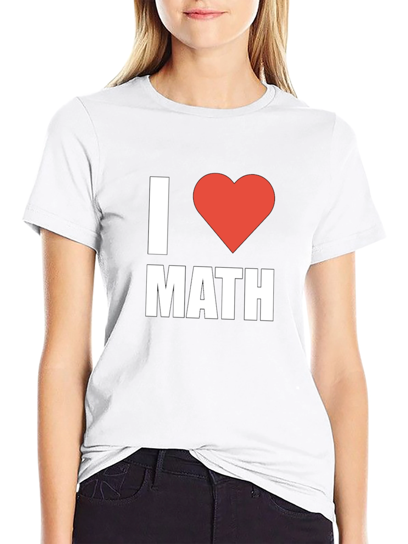 Black I Heart Math Black T-Shirt view 9