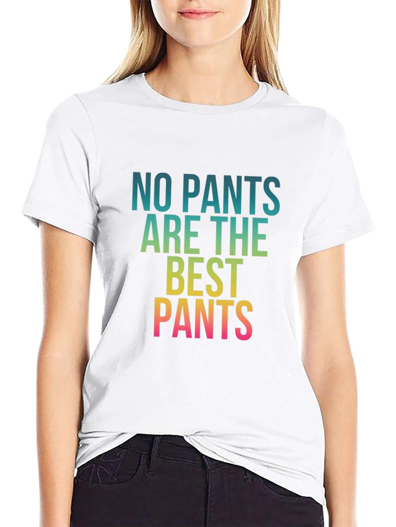 Black No Pants Are The Best Pants Graphic Tee view 9