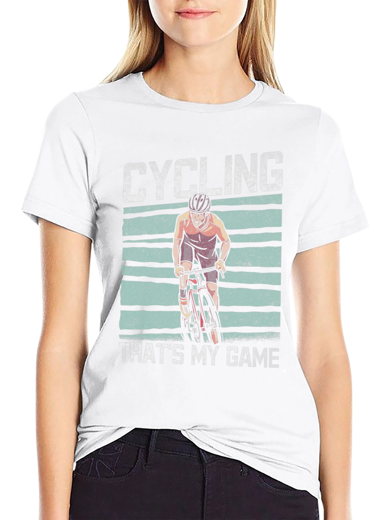 Black Cycling That's My Game T-Shirt -  Black view 9