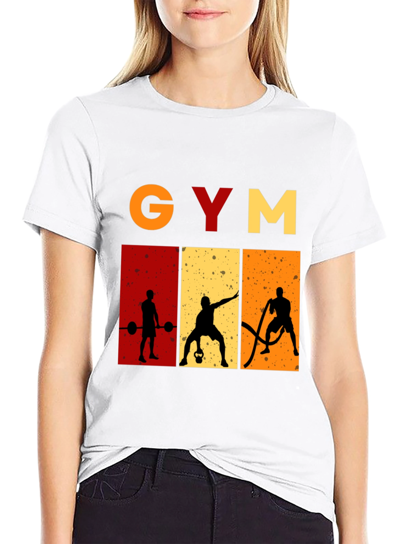 Black Gym Motivation Graphic Tee - Fitness Workout Shirt view 9