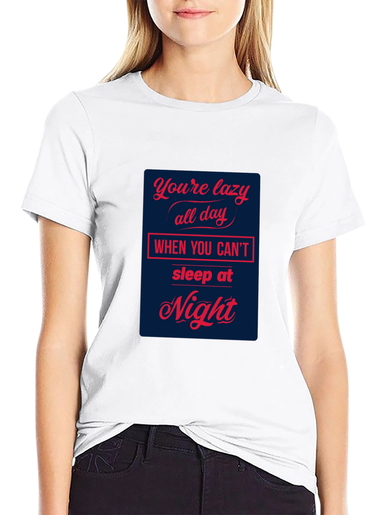 Black Lazy All Day T-Shirt view 9