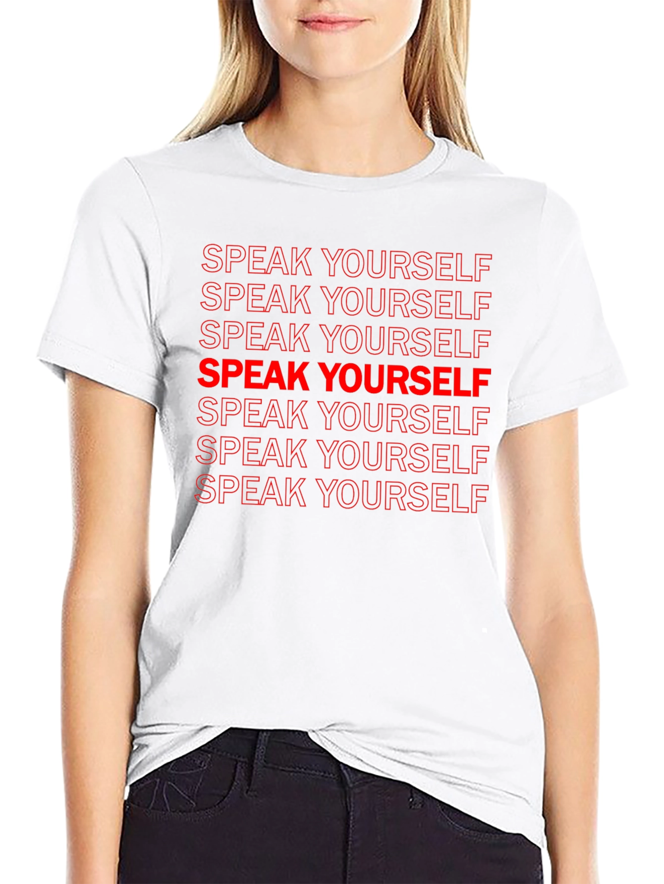 Black Speak Yourself Graphic Tee - Black view 9