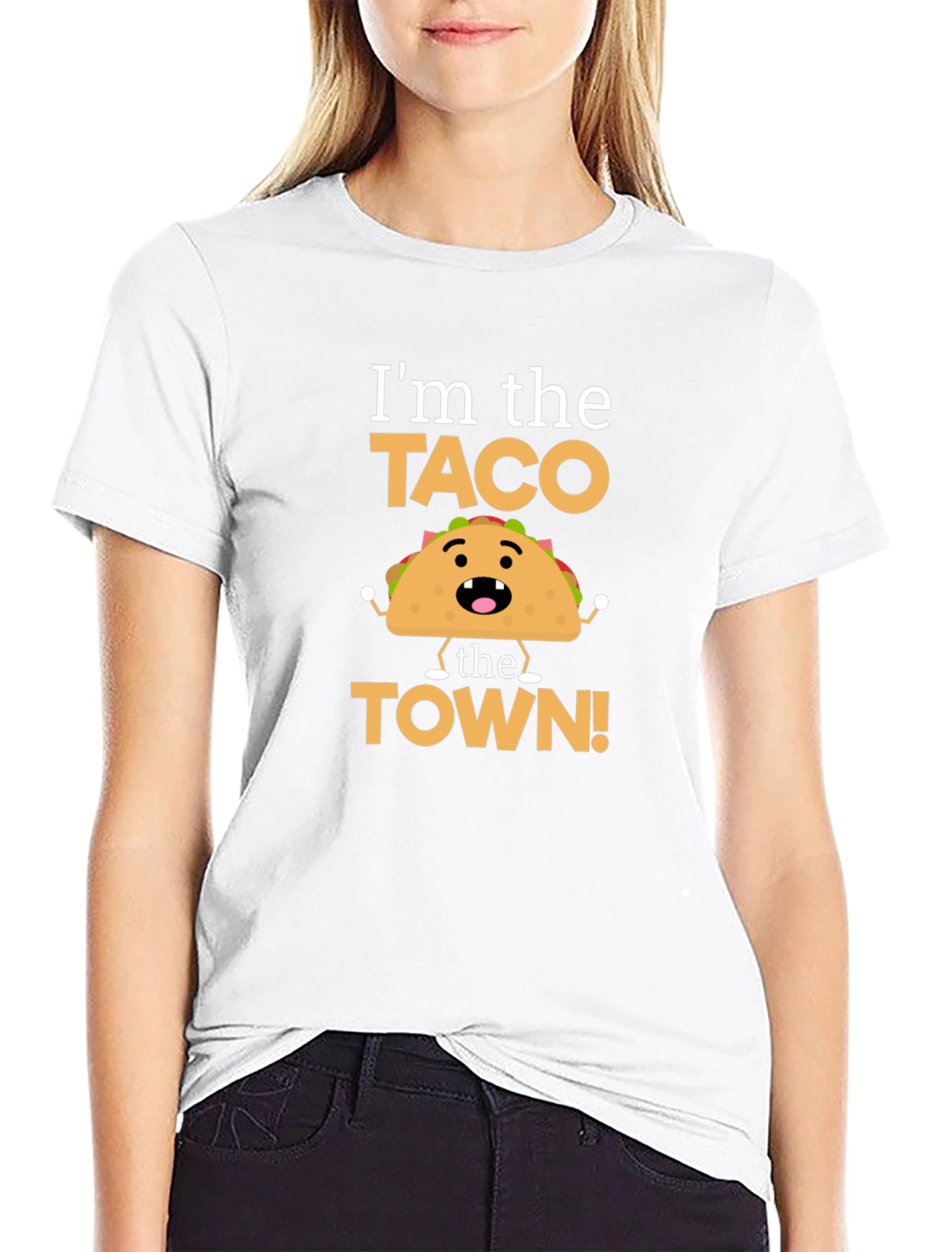 Black I'm the Taco the Town Funny T-Shirt view 9