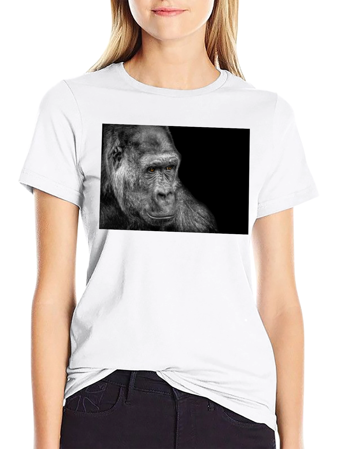 Black Gorilla Graphic Black T-Shirt view 9