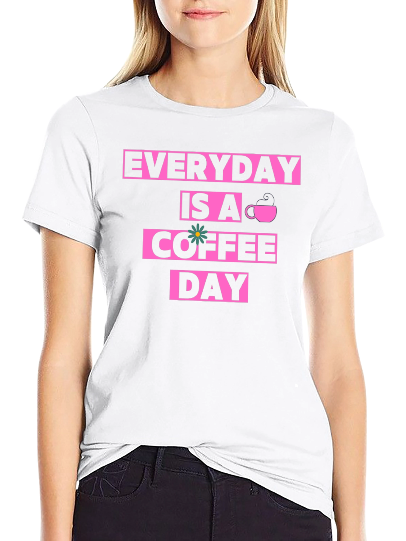 Black Everyday Is A Coffee Day Graphic Tee view 9