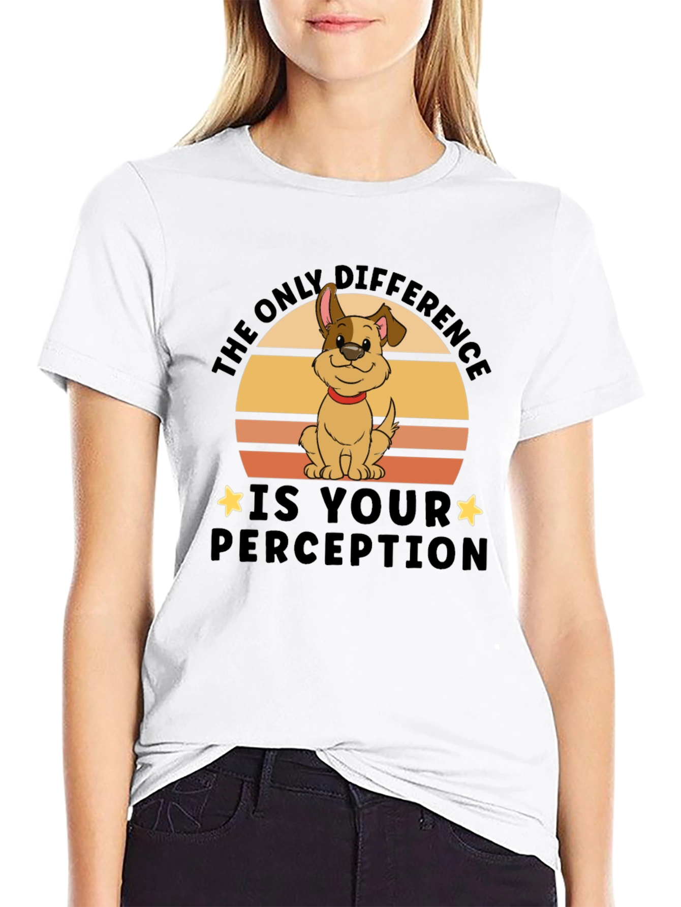 Black Dog Perception Graphic Tee - Unisex Black T-Shirt view 9