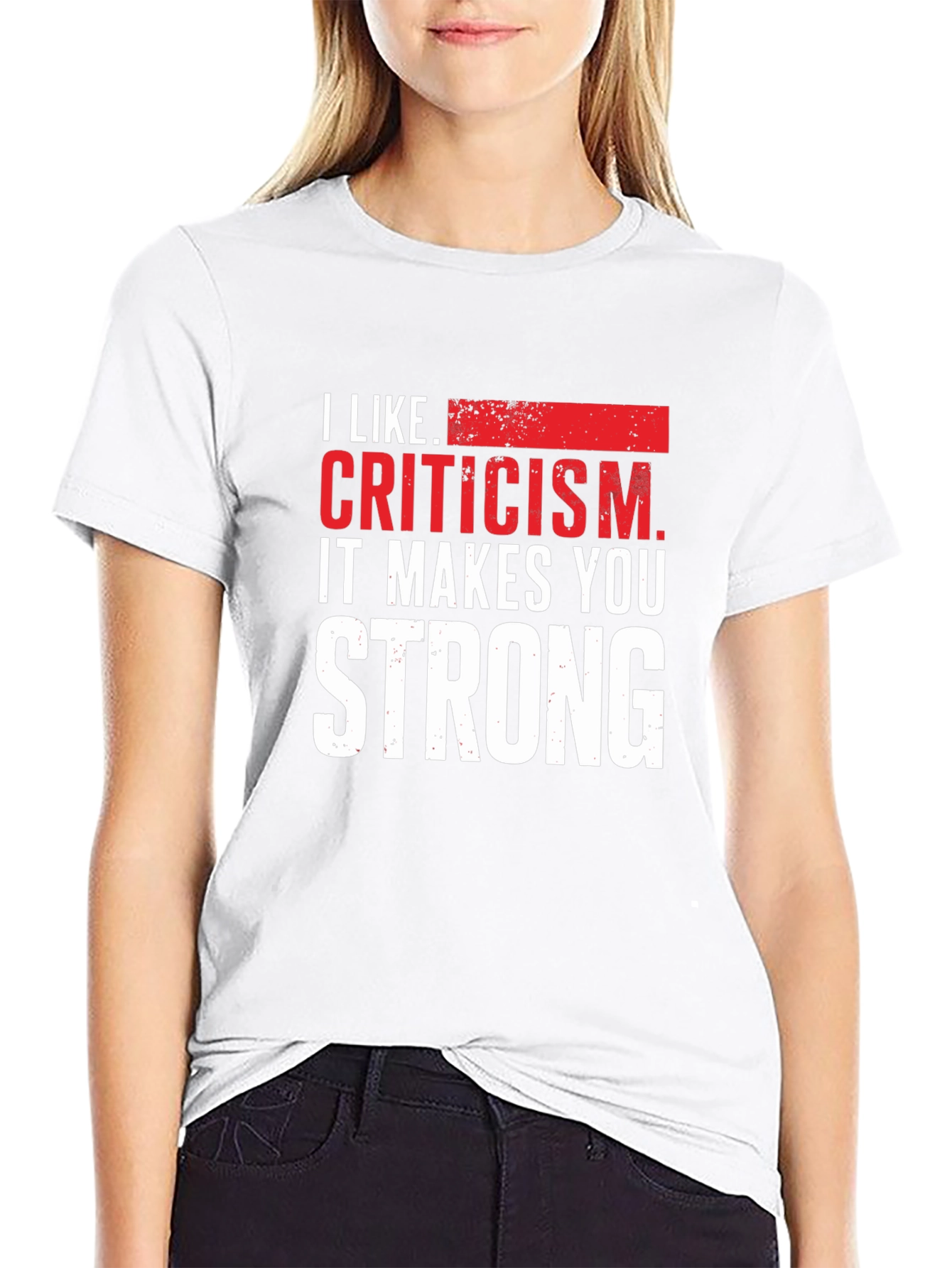 Black Criticism Makes You Strong Graphic Tee view 9