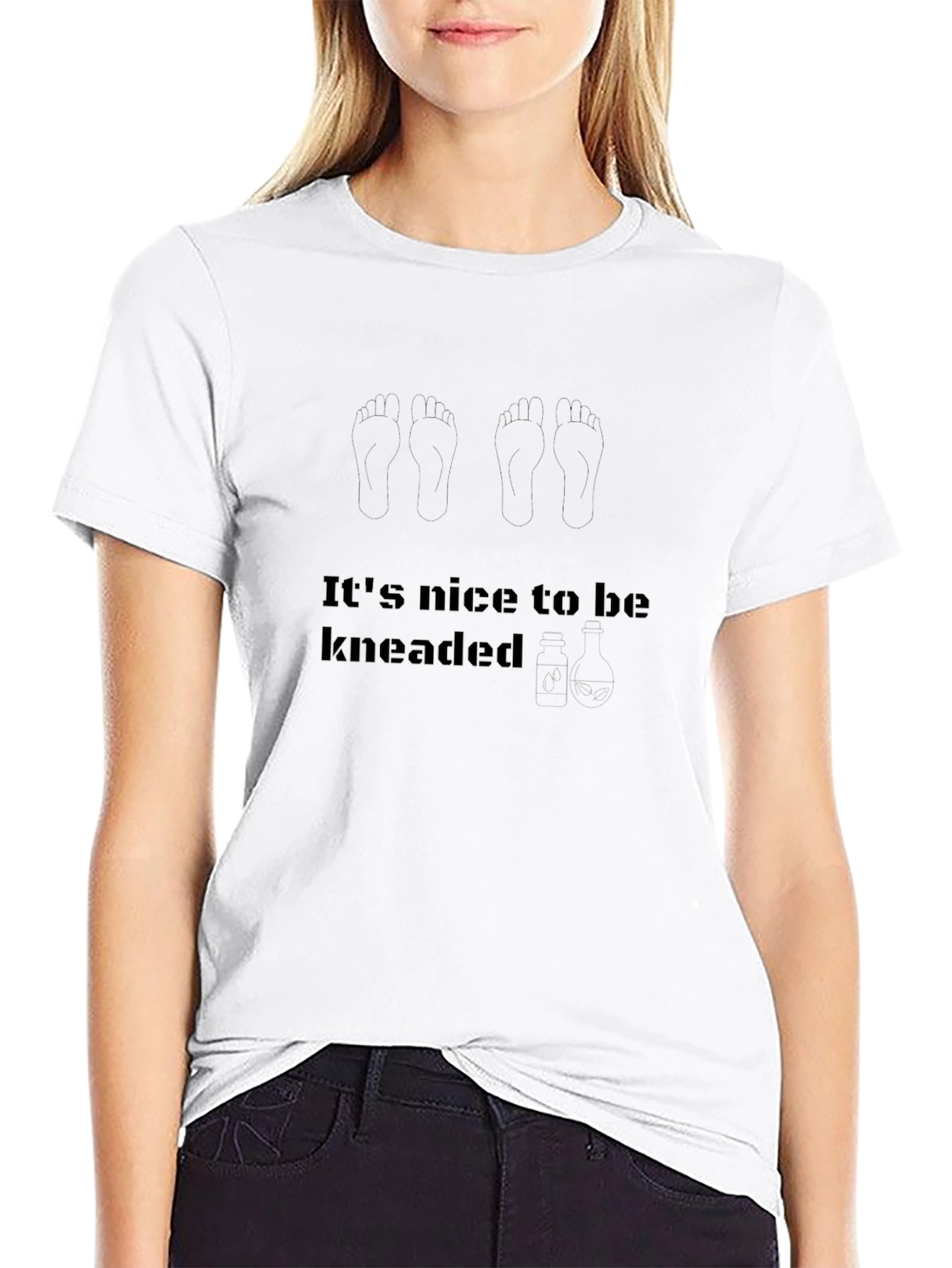 Funny Massage T-Shirt - It's Nice To Be Kneaded - 9