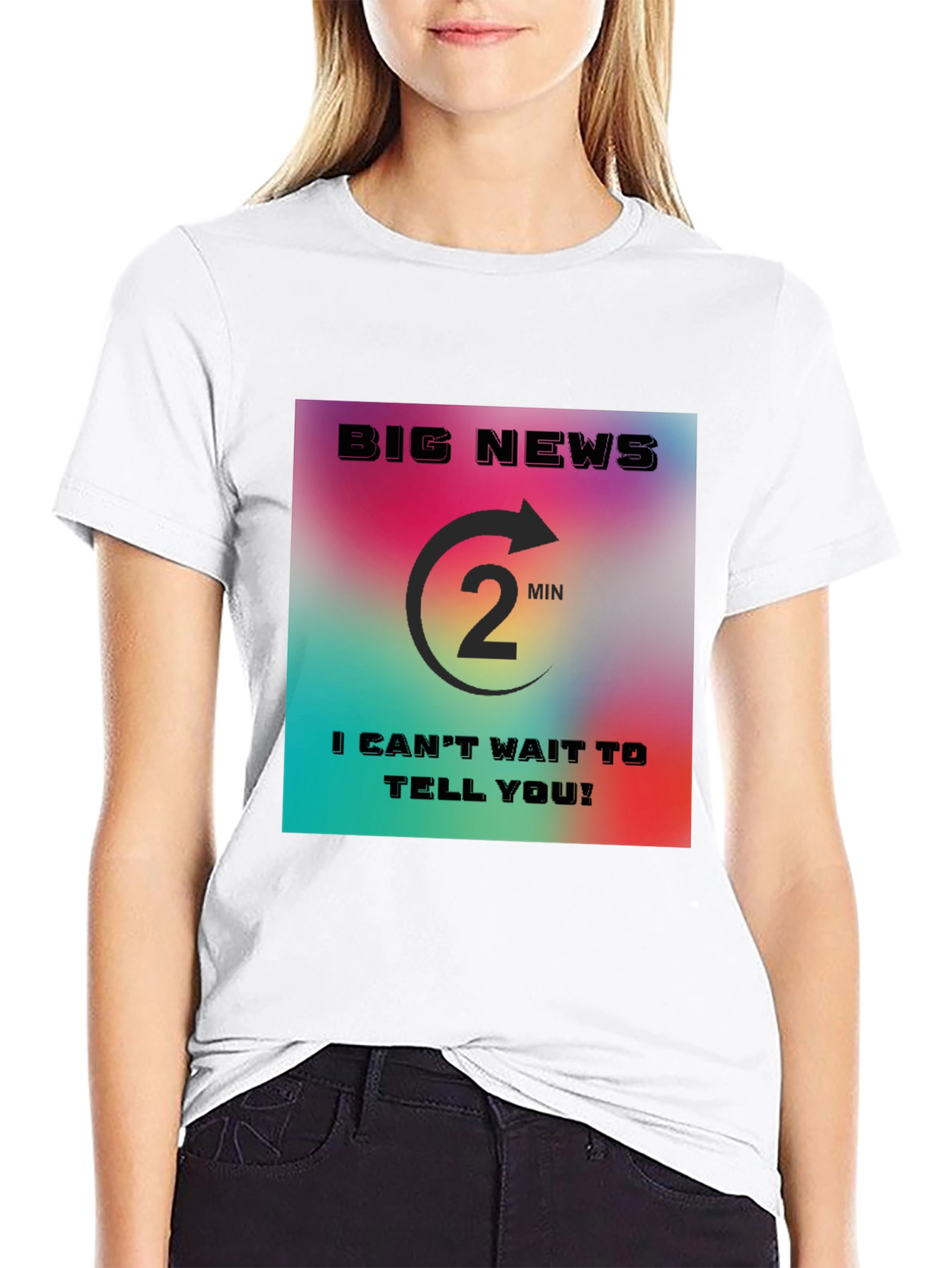 Black Big News Countdown T-Shirt view 9