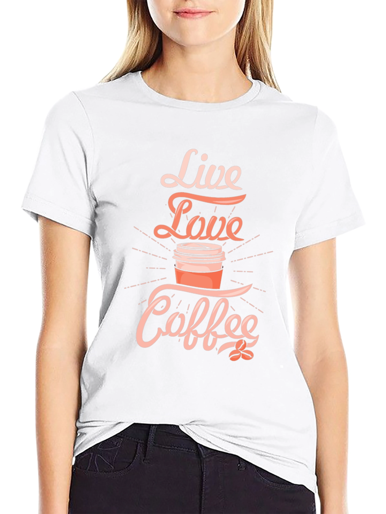 Black Live Love Coffee Black T-Shirt view 9