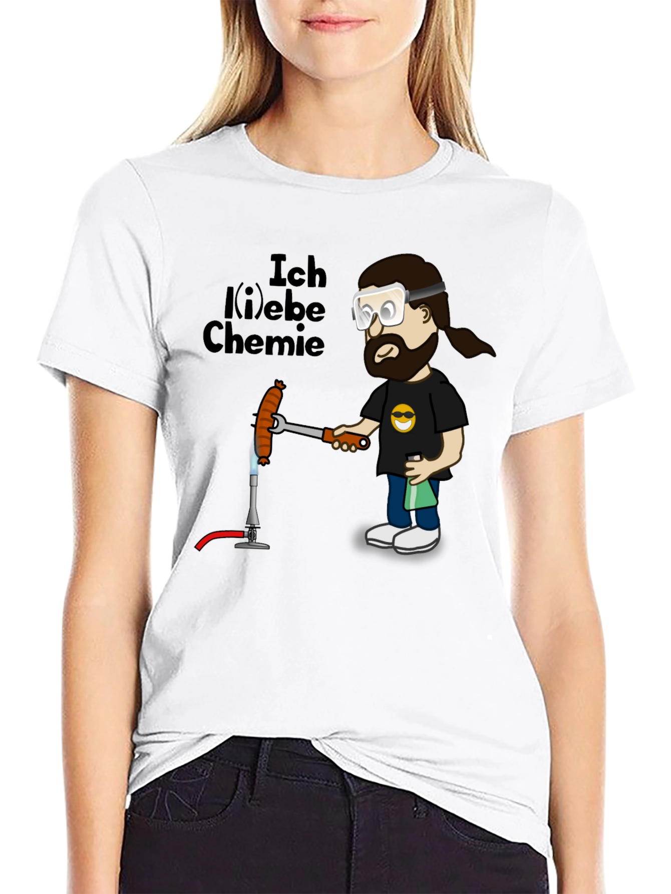 Black I Love Chemistry Graphic T-Shirt view 9