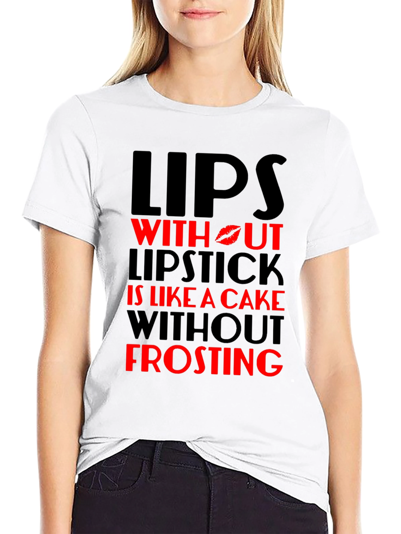 Black Lips Without Lipstick T-Shirt - Cake & Frosting view 9