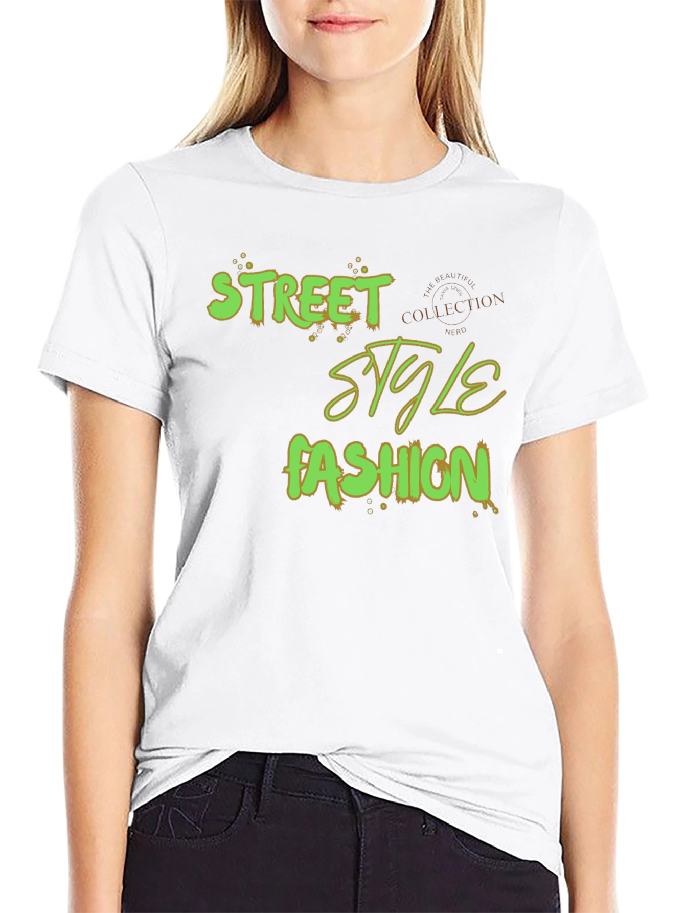 Black Street Style Fashion Graphic Tee - Trendy Black T-Shirt view 9