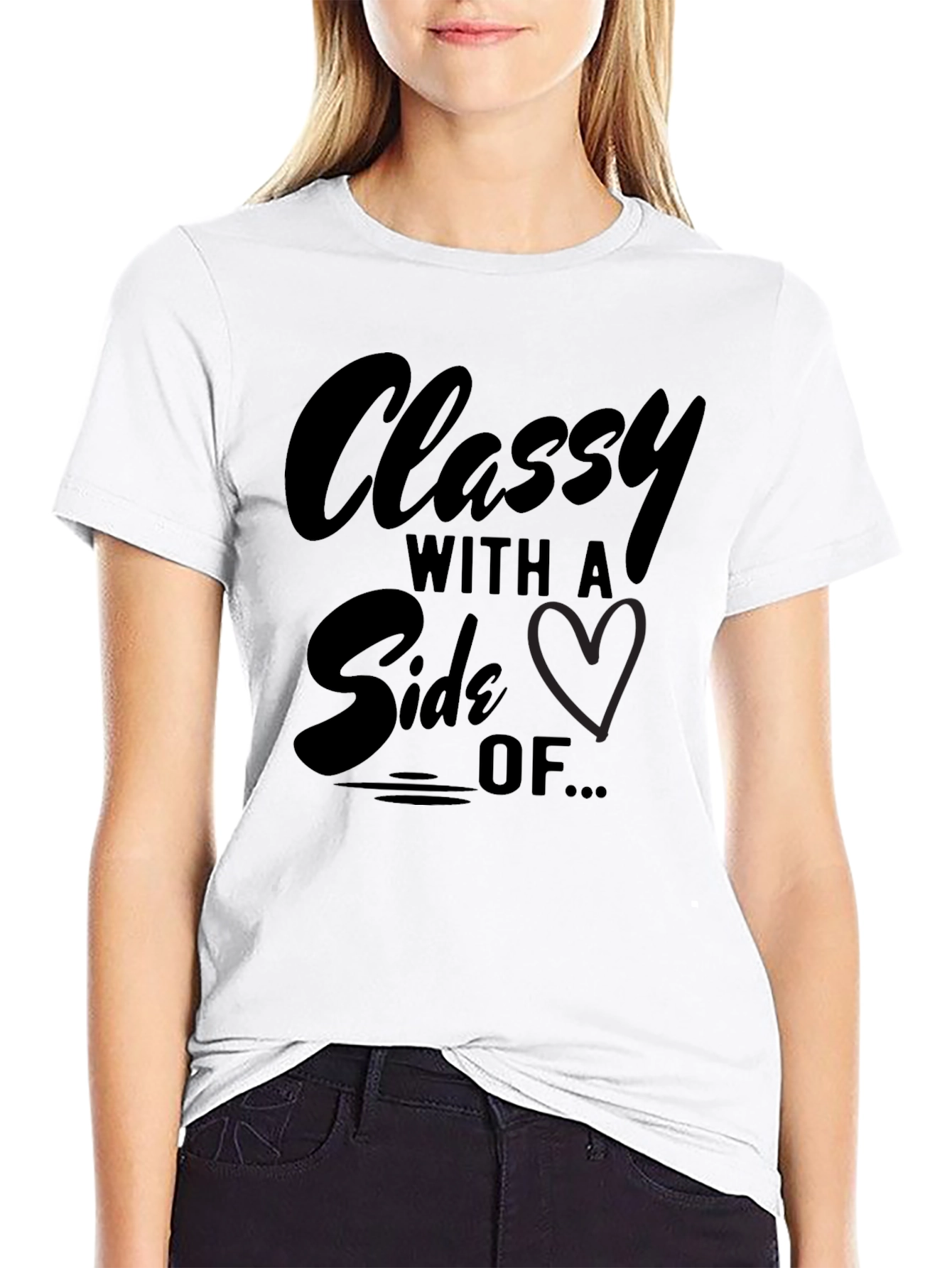 Black Classy With A Side Of... Graphic T-Shirt view 9