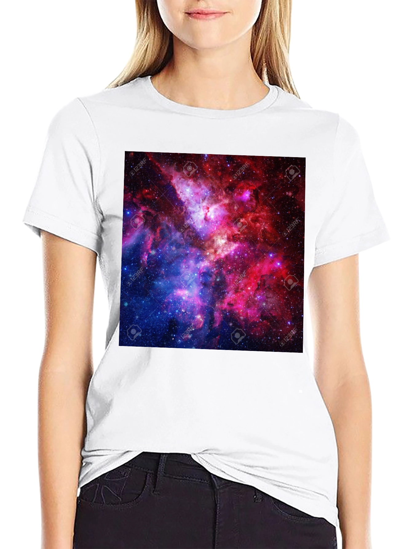 Galaxy Print Black T-Shirt - 9