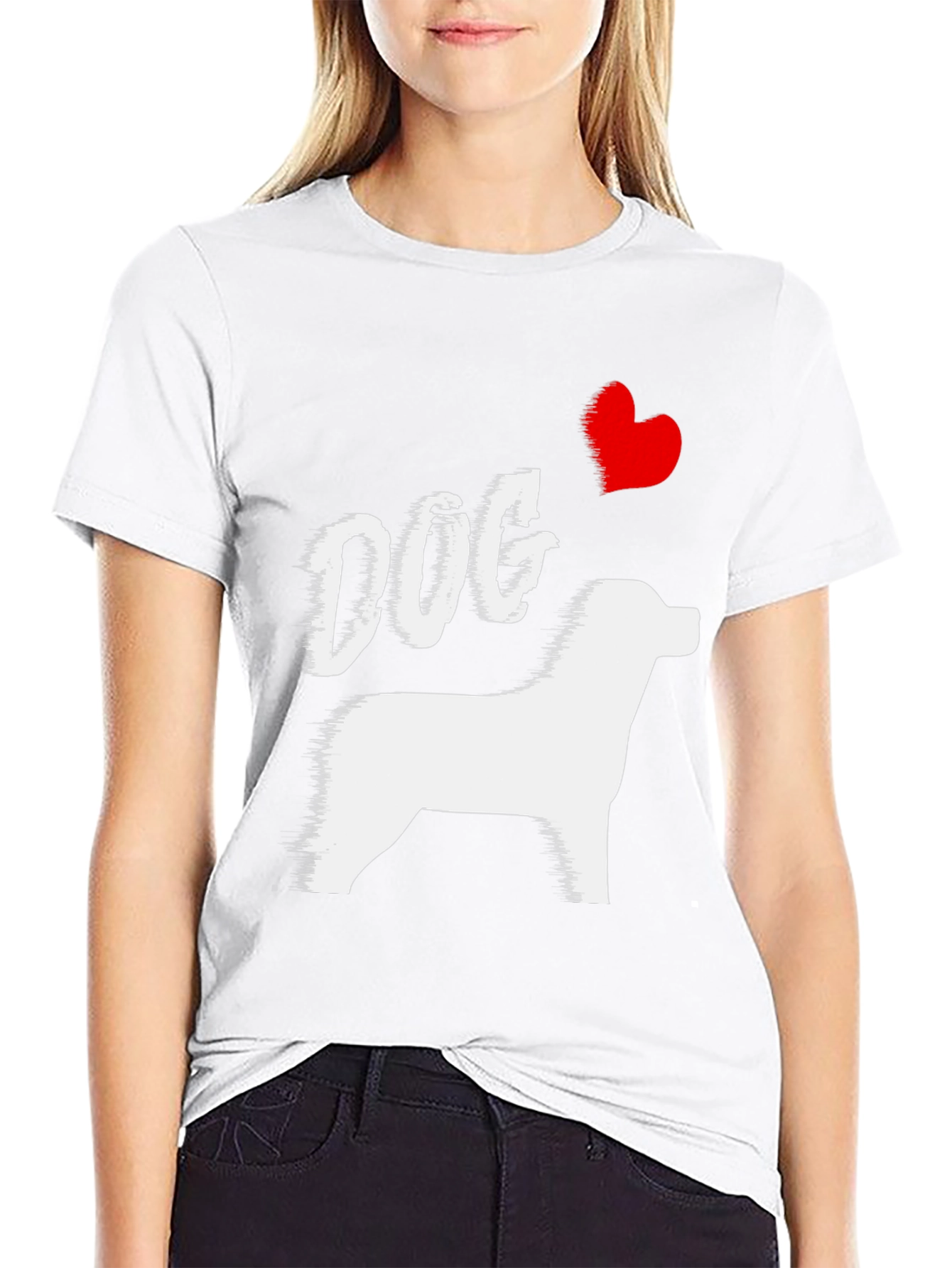 Black Dog Lover Tee - I Heart My Dog T-Shirt view 9