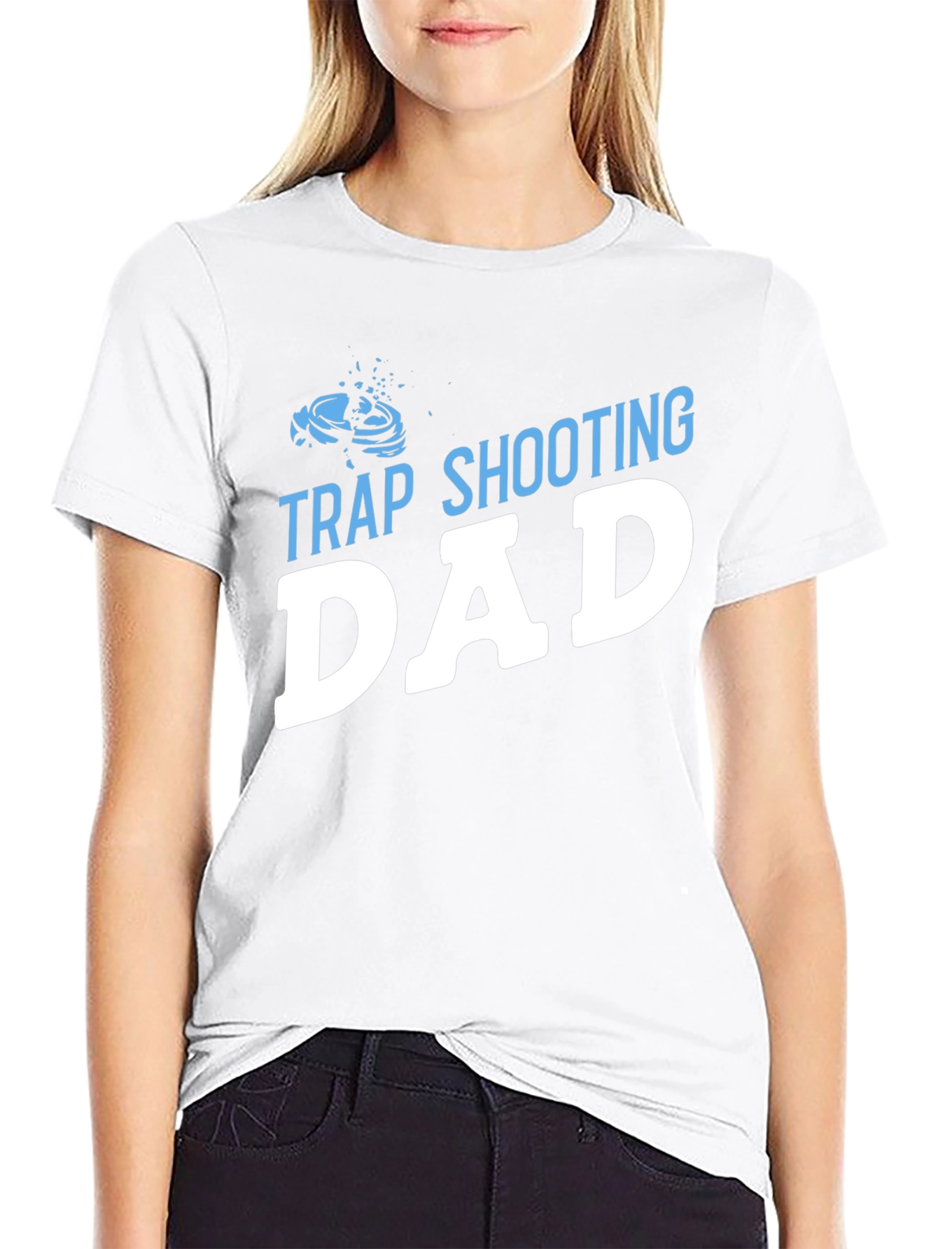 Black Trap Shooting Dad T-Shirt view 9