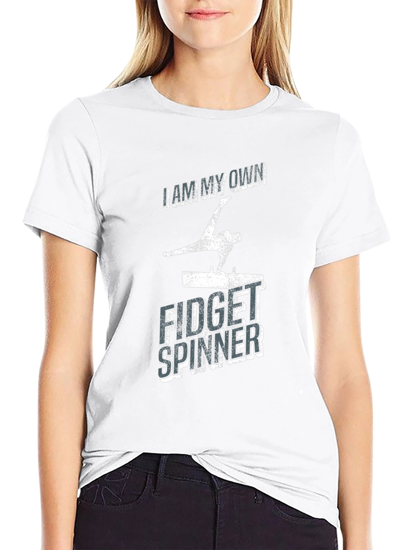 Black I Am My Own Fidget Spinner Graphic Tee view 9