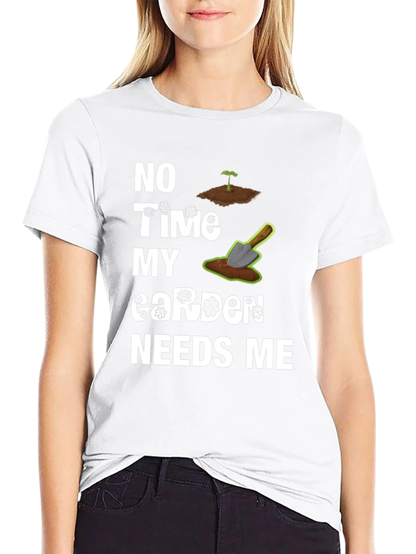 Black Gardener's Humor Tee - My Garden Needs Me T-Shirt view 9